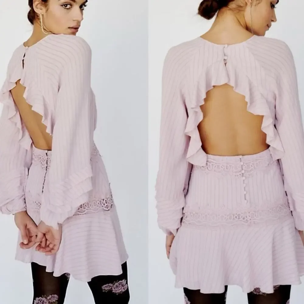 Free People Crush On You Mini Dress lilac